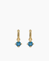 Micro Chatelaine® Drop Earrings in 18K Yellow Gold with Hampton Blue Topaz, 5mm